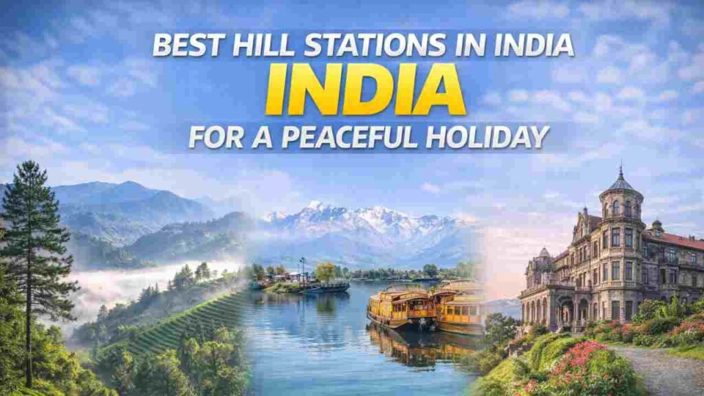 Best Hill Stations in India for a Peaceful Holiday